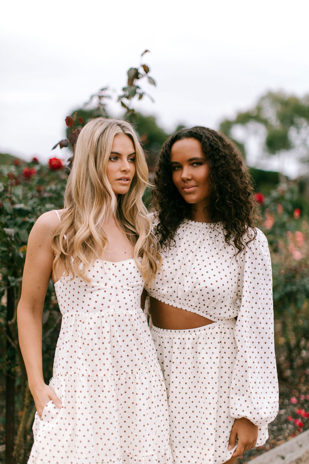 Kathryn Dress - Cream / Chocolate Spot