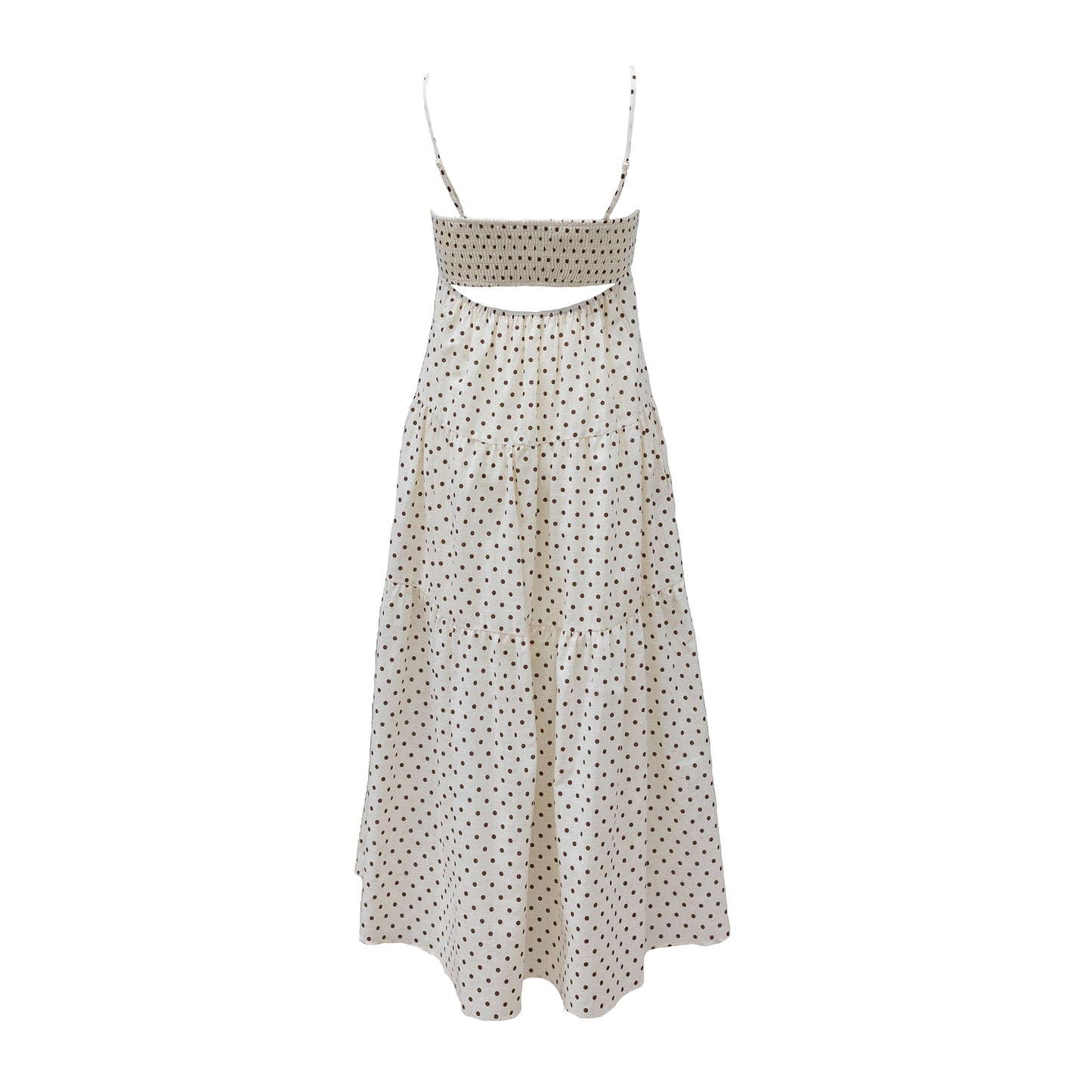 Kathryn Dress - Cream / Chocolate Spot