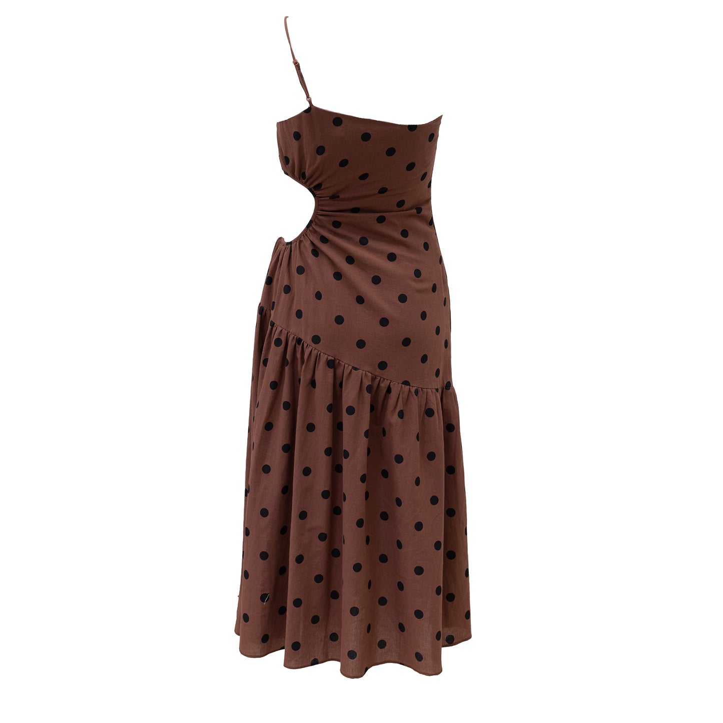 Coco Dress - Choc/Black Spot