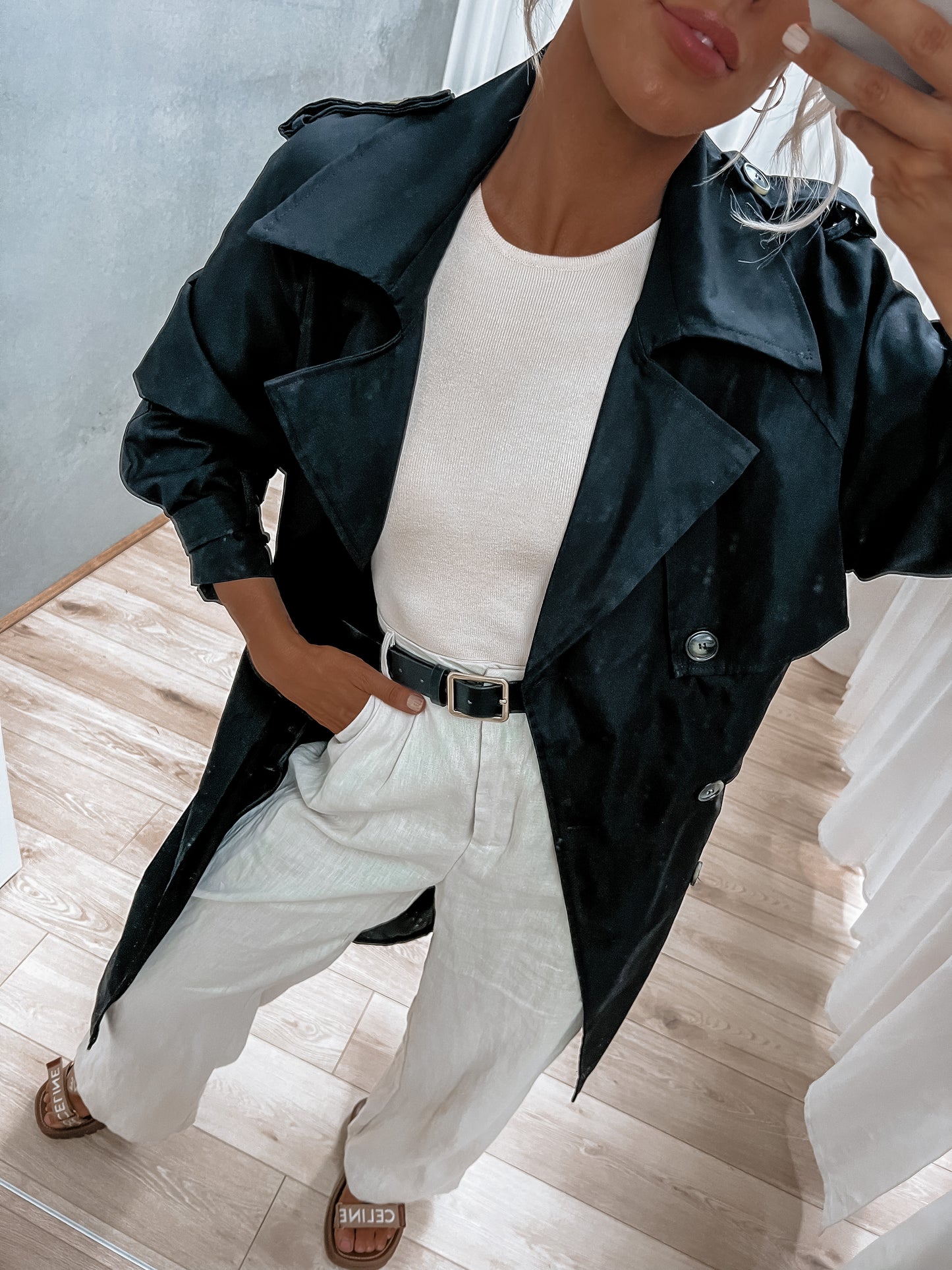 Oaklie Trench Coat - Black