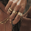 Eros Medium Textured Ring - Gold