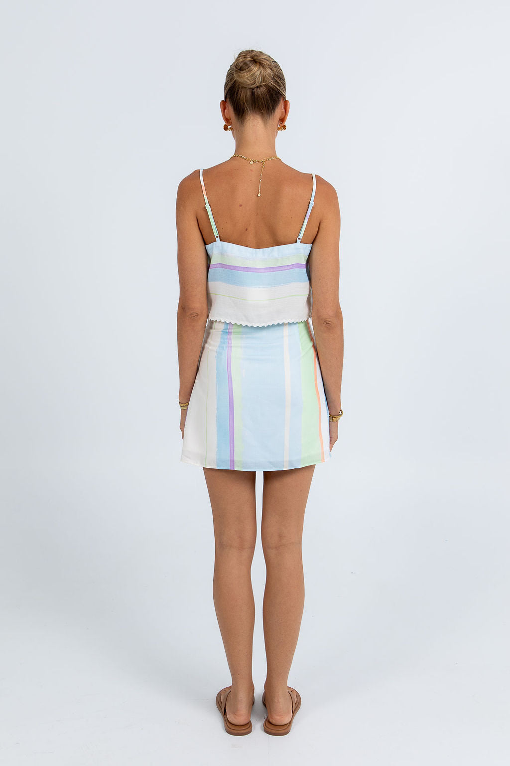 COMING SOON - Tider Cropped Singlet - Virenne Print