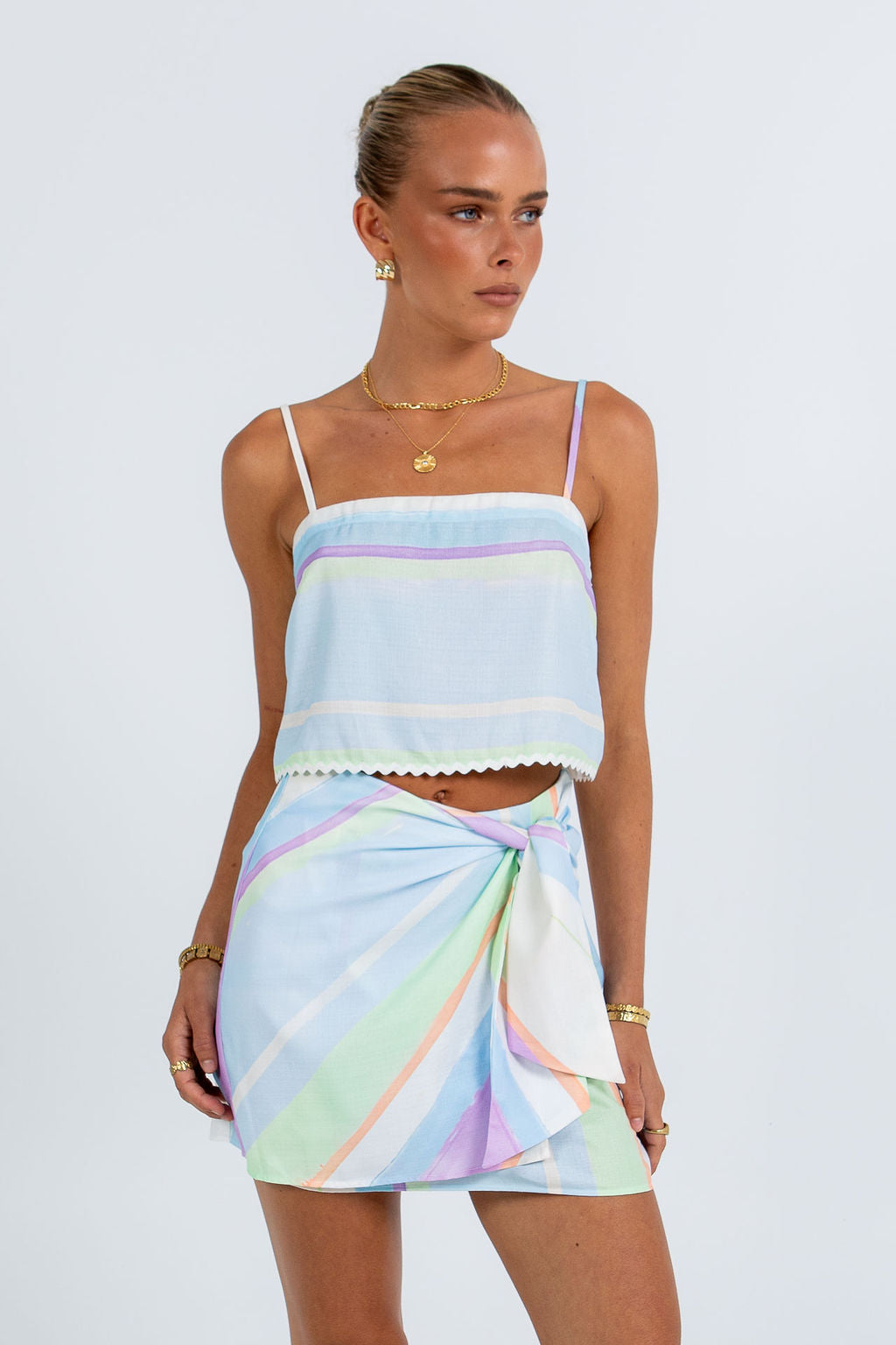 COMING SOON - Ioannina Mini Skirt - Virenne Print