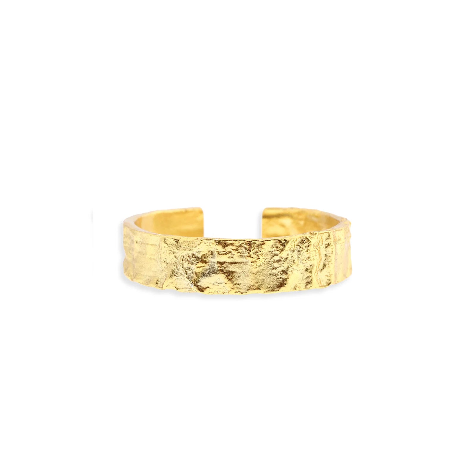 Eros Medium Textured Ring Gold