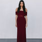 Fiora Maxi Dress - Burgundy Mesh