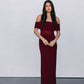 Fiora Maxi Dress - Burgundy Mesh