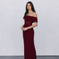 Fiora Maxi Dress - Burgundy Mesh