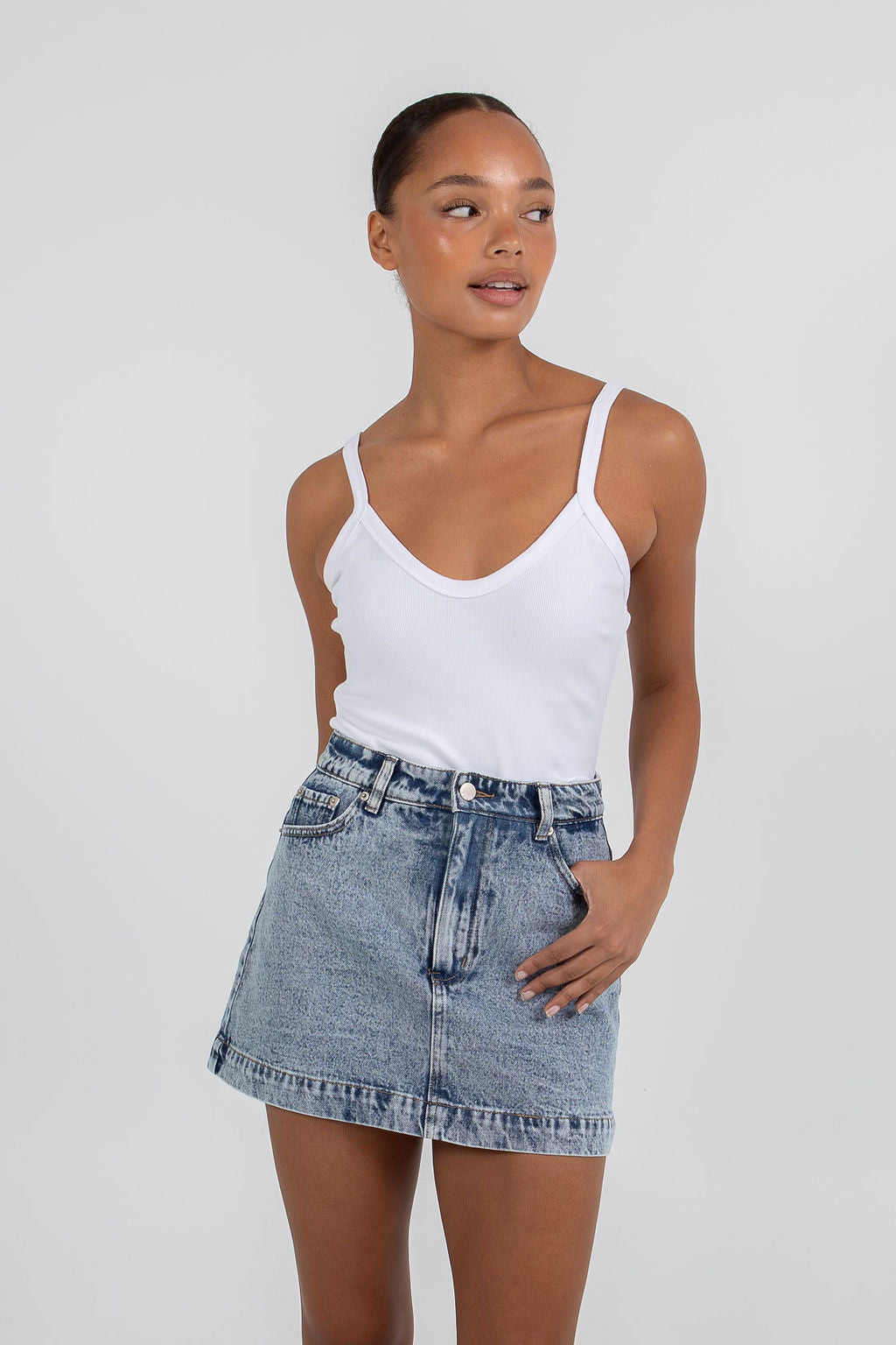 Lucy Denim Skort Dark Mineral Wash