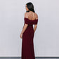 Fiora Maxi Dress - Burgundy Mesh