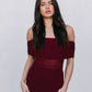 Fiora Maxi Dress - Burgundy Mesh