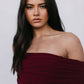 Fiora Maxi Dress - Burgundy Mesh