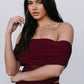 Fiora Maxi Dress - Burgundy Mesh