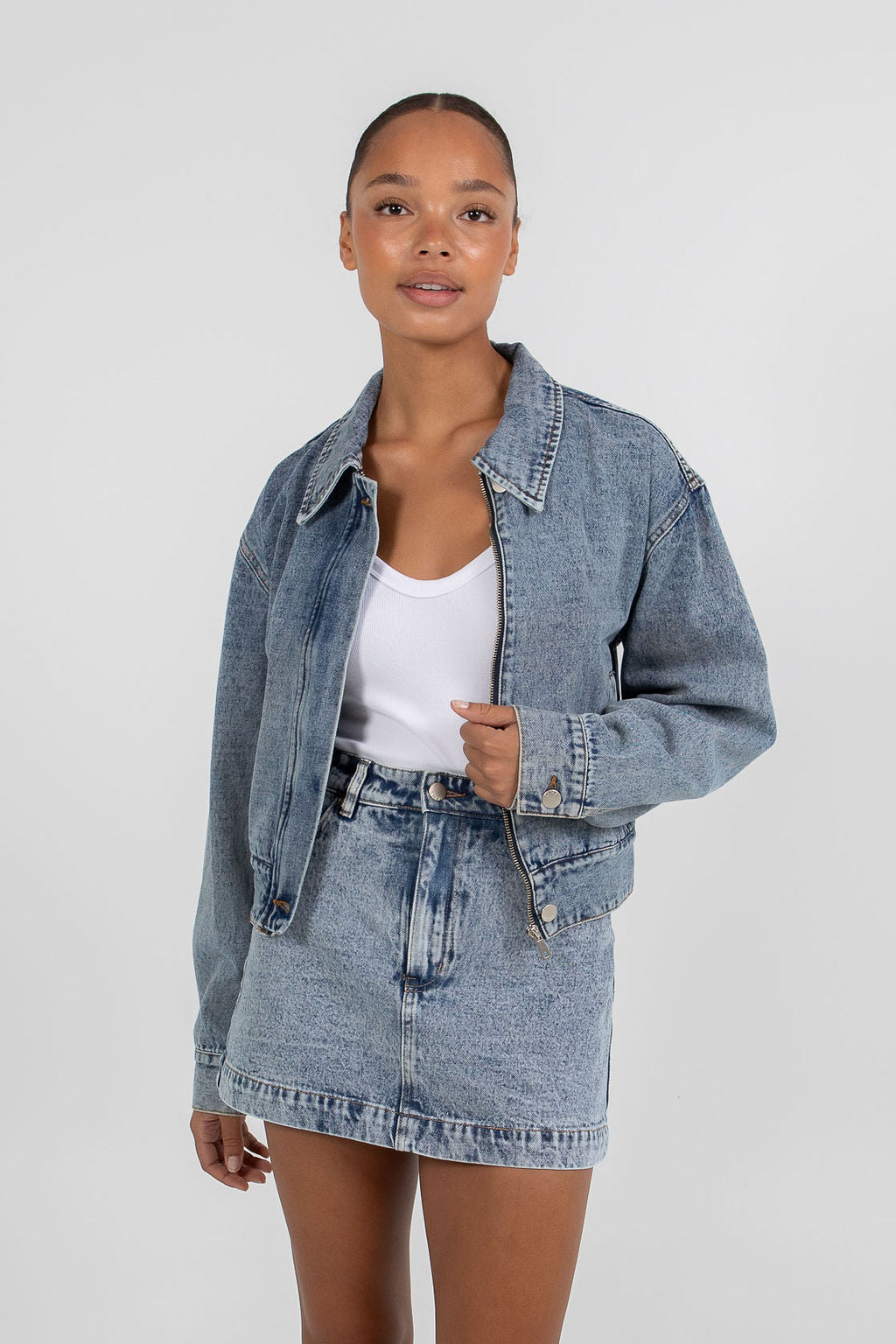 Lucy Denim Skort Dark Mineral Wash