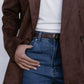 Yanni Oversized Blazer - Chocolate Brown Suede Look