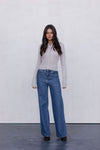Flinn Knit Top - Oyster Grey