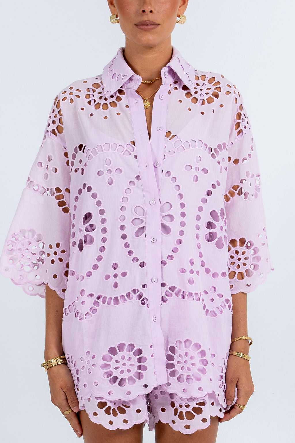 COMING SOON - Immy Shirt - Lilac Sicily Lace
