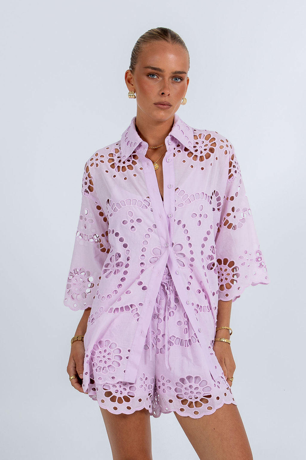 Immy Shirt Lilac Sicily Lace