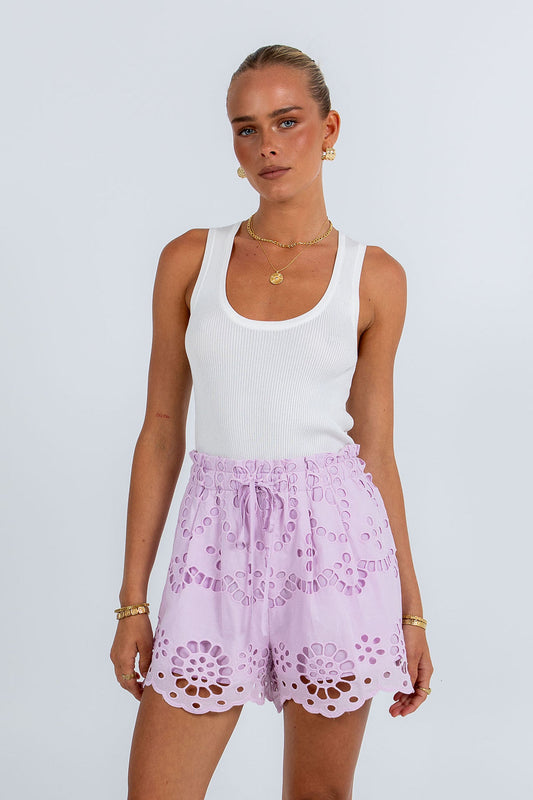 COMING SOON - Yueli Short - Lilac Sicily Lace