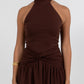 Xena Mini Dress - Chocolate Brown
