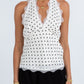 COMING SOON - Banks Top - White/ Black Polka Dot