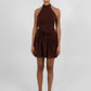 Xena Mini Dress - Chocolate Brown