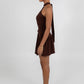 Xena Mini Dress - Chocolate Brown