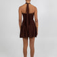 Xena Mini Dress - Chocolate Brown