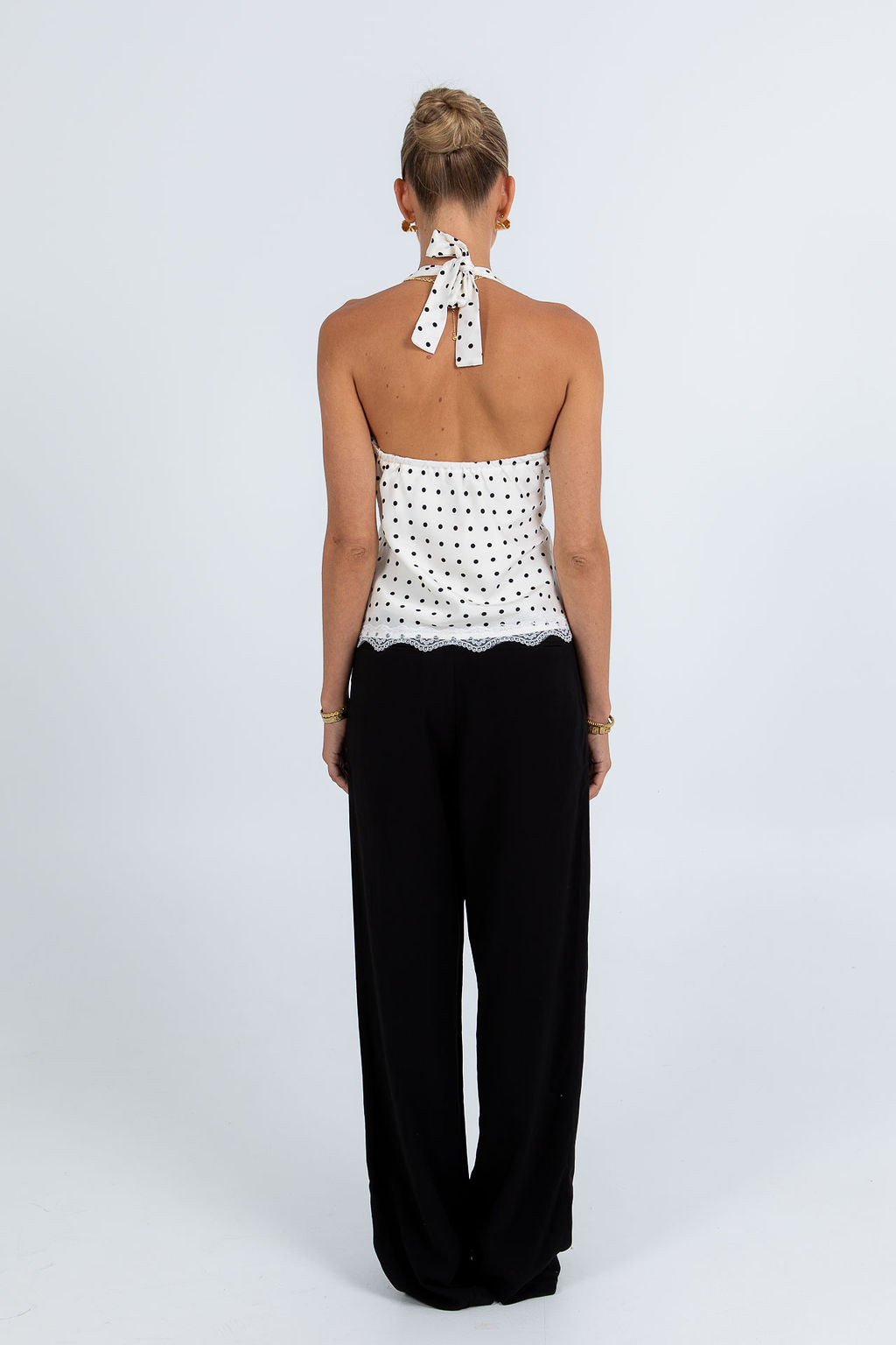 COMING SOON - Banks Top - White/ Black Polka Dot