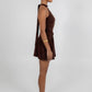 Xena Mini Dress - Chocolate Brown
