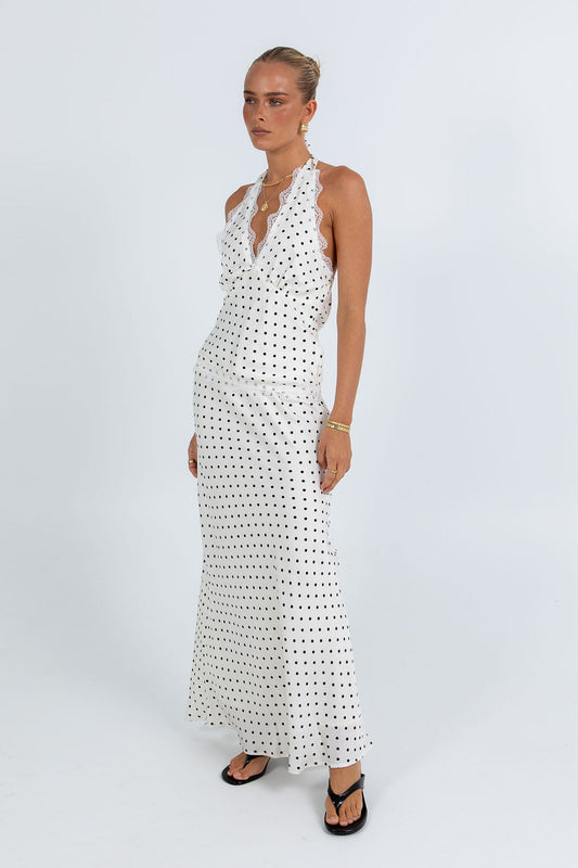 COMING SOON - Banks Top - White/ Black Polka Dot