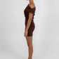 Brydie Mini Dress - Chocolate Brown