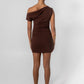 Brydie Mini Dress - Chocolate Brown