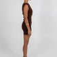 Brydie Mini Dress - Chocolate Brown