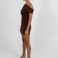Brydie Mini Dress - Chocolate Brown