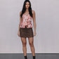 Finora Zip Top - Fleur Print