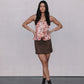 Finora Zip Top - Fleur Print