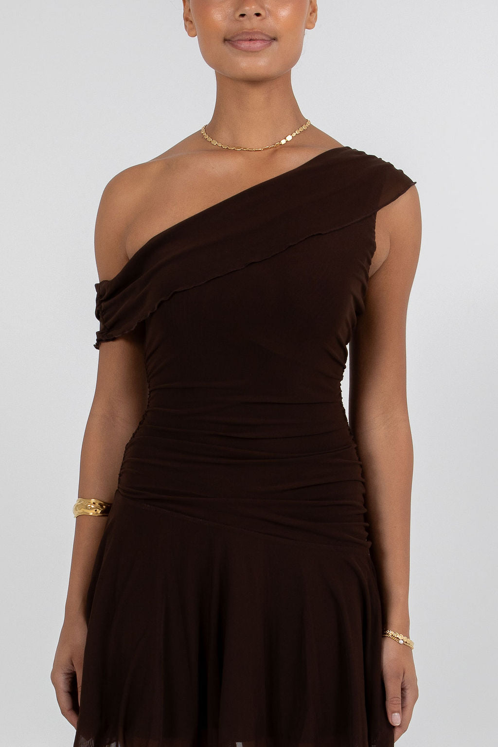 Xola Mini Dress - Chocolate Brown