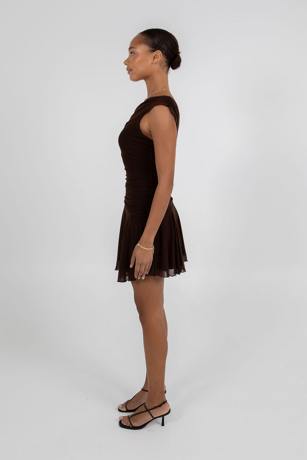 Xola Mini Dress - Chocolate Brown
