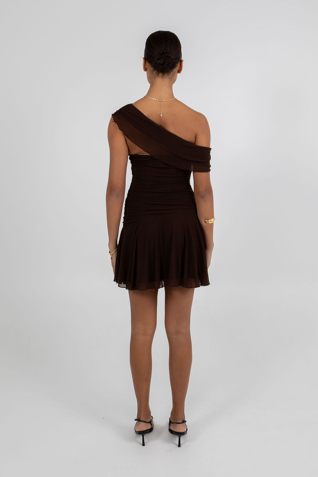 Xola Mini Dress - Chocolate Brown