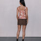 Jetta Mini Skirt - Chocolate Brown Suede Look