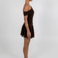 Xola Mini Dress - Chocolate Brown