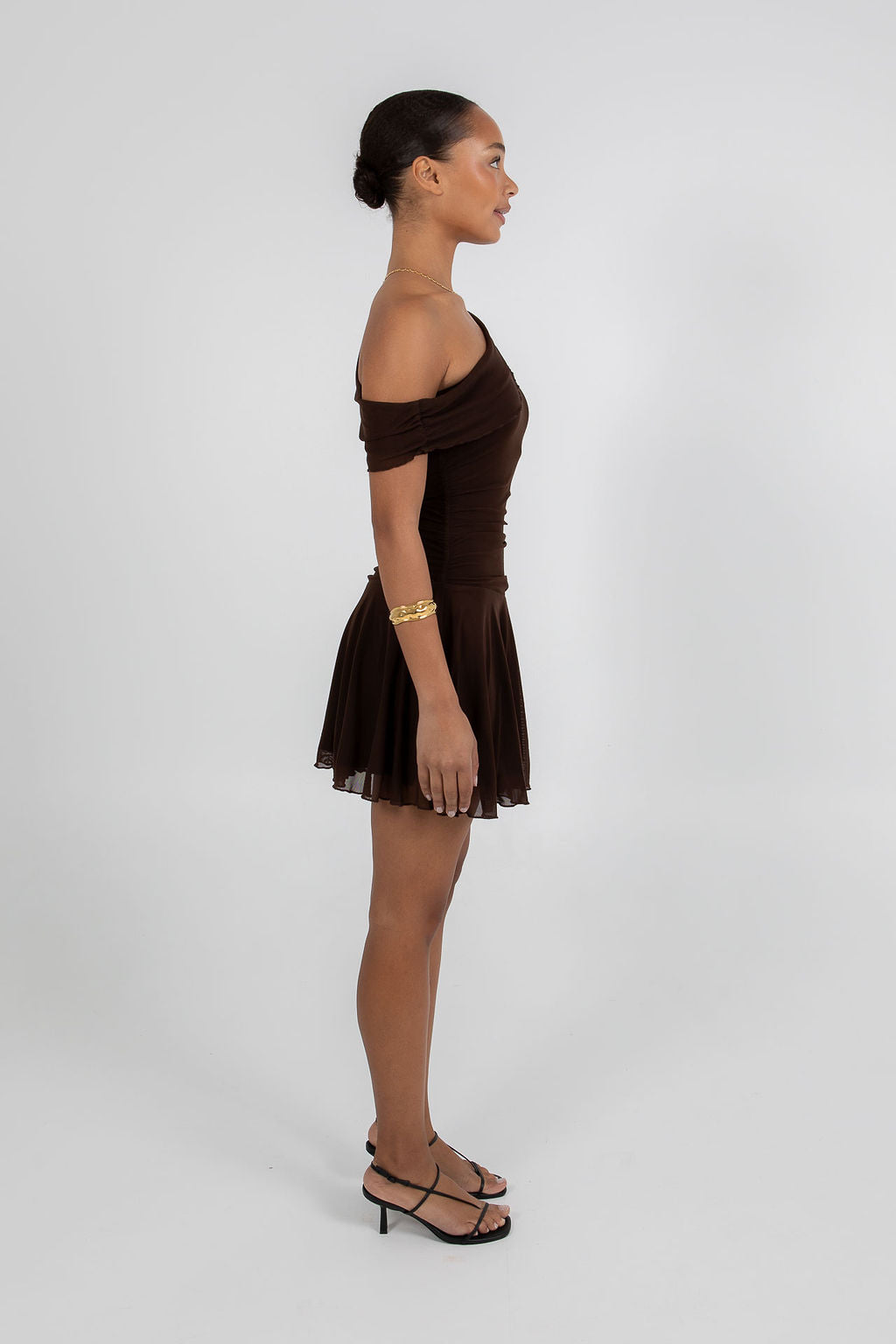 Xola Mini Dress - Chocolate Brown