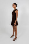 Xola Mini Dress - Chocolate Brown