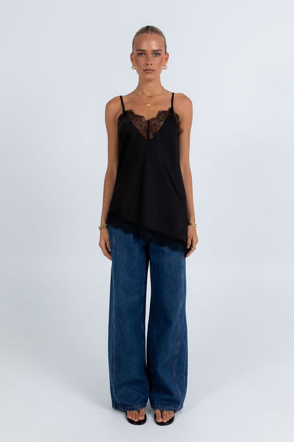 Jessalyn Lace Top Black