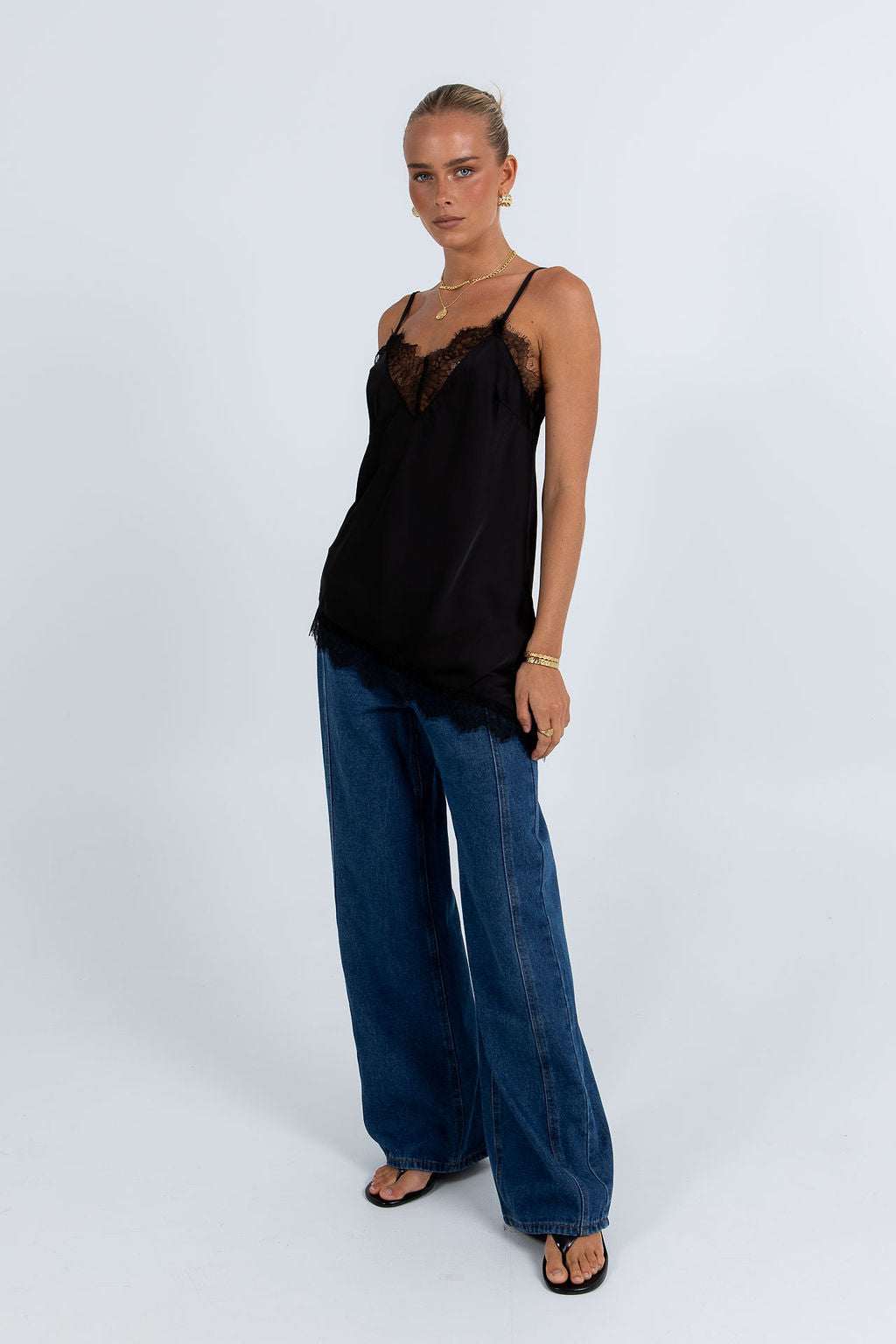 Jessalyn Lace Top Black