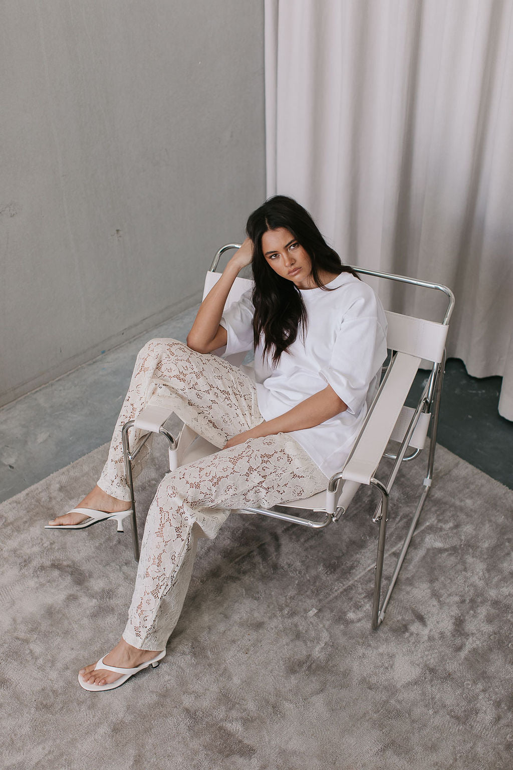 Ilsuo Pants Cream Lace