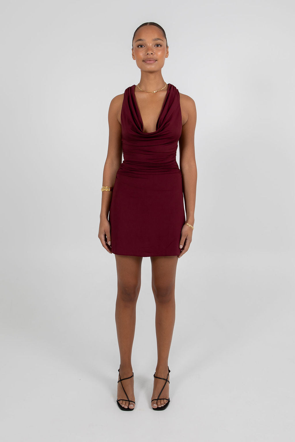 Flossie Mini Dress - Burgundy
