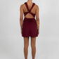 Flossie Mini Dress - Burgundy