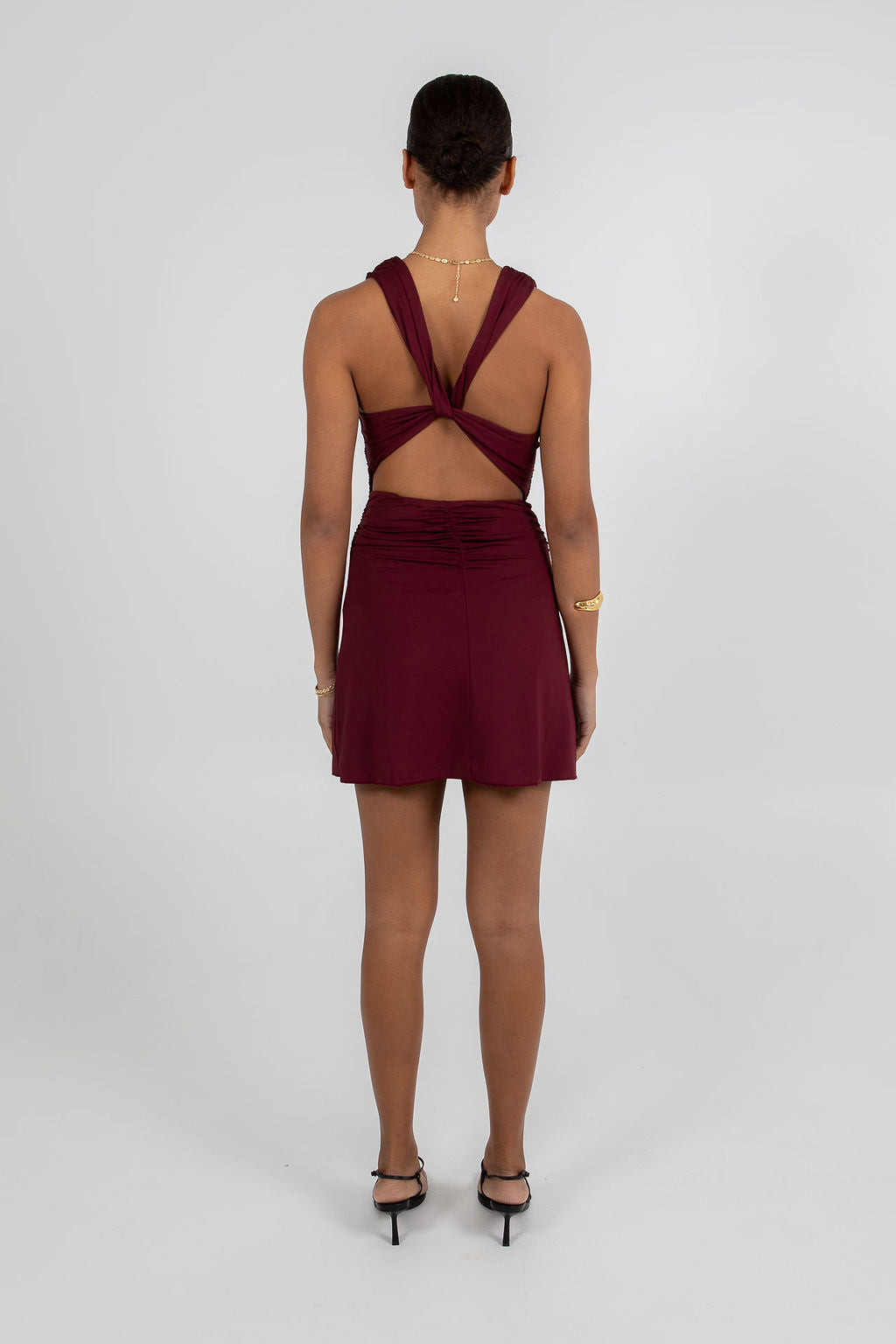 Flossie Mini Dress - Burgundy