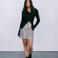 Drew Mini Skirt - Light Leopard Print Denim